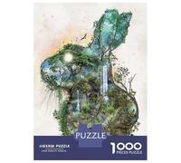 Jigsaw Puzzles for Teenagers 1000 Wild Hare Rabbit Jigsaws for Adults Brain Teaser Game Presents for Women Unique Birthday And Gifts 52x38cm/1000pcs