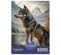 Jigsaw Puzzles for Teenagers 1000 Wild Wolf Majesty Puzzles for Adults Hands-on Game Stress Reliever Help The Brain Exercise 52x38cm/1000pcs