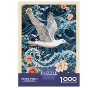 Jigsaw Puzzles for Teenagers 1000 William Morris Albatross Nautical Flower Puzzles for Adults Hands-on Game Stress Reliever Help The Brain Exercise 52x38cm/1000pcs
