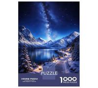Jigsaw Puzzles for Teenagers 1000 Winter Landscape with Milky Way Puzzle for Adults Toy Wall Decor Stress Reliever Help The Brain Exercise 70x50cm/1000pcs