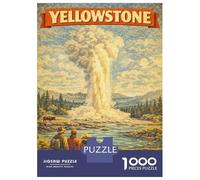 Jigsaw Puzzles for Teenagers 1000 Yellowstone National Park Vintage Jigsaw Puzzle DIY Toys Difficult Hard Deal As Gifts for The Whole Family 52x38cm/1000pcs