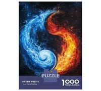 Jigsaw Puzzles for Teenagers 1000 Yin Yang Flames -1 Puzzle for Adults Anti-Stress Toys Difficult Hard Deal As Gifts for The Whole Family 52x38cm/1000pcs