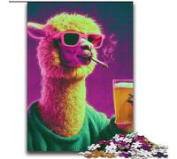 Jigsaw Puzzles for Teenagers 2000 Alpaca Drinking A Drink Educational Toys Unique Home Decor And Gifts for And Age 14 Years Up 70x100cm