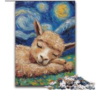 Jigsaw Puzzles for Teenagers 2000 Alpaca Night Sky for Age 14+ Brain Teaser Game Best Gift for Adults And Teenagers 70x100cm