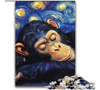 Jigsaw Puzzles for Teenagers 2000 Chimpanzee Night Sky Stress Reliever Staycation Kill Time Perfect Decoration for Age 14+ 70x100cm