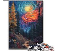 Jigsaw Puzzles for Teenagers 2000 Colourful Swirls in The Forest Stress Reliever Staycation Kill Time Perfect Decoration for Age 14+ 70x100cm