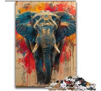 Jigsaw Puzzles for Teenagers 2000 Elephant Oil Painting Educational Toys Unique Home Decor And Gifts for And Age 14 Years Up 70x100cm