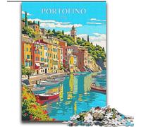 Jigsaw Puzzles for Teenagers 2000 Italy Portofino Travel, Educational Toys for Is Ideal As A Gift for The Whole Family for And 14 Years Old 70x100cm