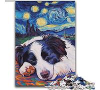 Jigsaw Puzzles for Teenagers 2000 Jigsaws Border Collie Night Sky Challenging To Complete But Fun And Humorous Unique Home Decor And Gifts 70x100cm