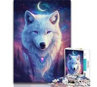 Jigsaw Puzzles for Teenagers 2000 Jigsaws Cosmic White Wolf,Challenging Game And Family Play Birthday Present,Gifts,Wall Art 70x100cm