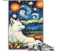 Jigsaw Puzzles for Teenagers 2000 Jigsaws Fox Under The Night Sky Educational Games Home Decoration Birthday Present, Gifts for Age 14+ 70x100cm