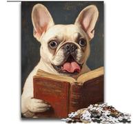 Jigsaw Puzzles for Teenagers 2000 Jigsaws French Bulldog Drinking Coffee Toy Intellectual Game for Home Decoration for Age 14 Years Up 70x100cm