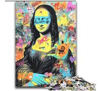 Jigsaw Puzzles for Teenagers 2000 Mona Lisa Graffiti for Age 14+ Brain Teaser Game Best Gift for Adults And Teenagers 70x100cm