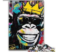 Jigsaw Puzzles for Teenagers 2000 Piece Chimpanzee Graffiti Challenging Game And Family Play for Is Ideal As A Gift for The Whole Family 70x100cm