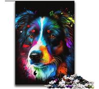 Jigsaw Puzzles for Teenagers 2000 Piece Colored Border Collie Help The Brain Exercise Addictive Toys to Cultivate Patience Great Gift 70x100cm