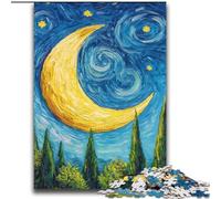 Jigsaw Puzzles for Teenagers 2000 Piece Crescent Moon in The Night Sky,Help The Brain Exercise Addictive Toys to Cultivate Patience Perfect Decoration 70X100CM