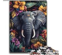 Jigsaw Puzzles for Teenagers 2000 Piece Elephant Flowers for And from 14 Years And over Play Toys Because It Is Ideal As A Gift for The Whole Family 70x100cm
