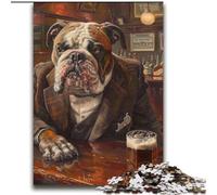 Jigsaw Puzzles for Teenagers 2000 Piece English Bulldog Drinking for And from 14 Years And over Play Toys Because It Is Ideal As A Gift for The Whole Family 70x100cm