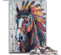 Jigsaw Puzzles for Teenagers 2000 Piece Indian Horse,for Educational Game Challenge Toy Birthday Present,Gifts,Wall Art 70X100cm