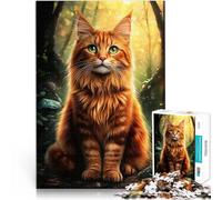 Jigsaw Puzzles for teenagers 2000 Piece Norwegian Forest Cat in Forest Familienaktivität Geburtstagsgeschenk70x100cm
