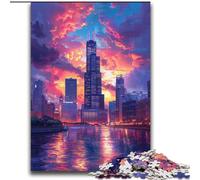 Jigsaw Puzzles for Teenagers 2000 Piece Puzzle City at Sunset Educational Games Home Decoration Artists Collection, Fine Art 70x100cm