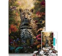 Jigsaw Puzzles for Teenagers 2000 Piece Puzzle Flower Leopard,Decompressing Intellectual Educational Toy Educational Game for Birthday,Chrismas 70x100cm