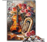Jigsaw Puzzles for Teenagers 2000 Piece Puzzle Flowers Violin Educational Games Home Decoration Artists Collection, Fine Art 70x100cm