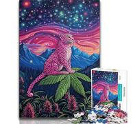Jigsaw Puzzles for Teenagers 2000 Piece Puzzle Pink Leopard,Decompressing Intellectual Educational Toy Educational Game for Birthday,Chrismas 70x100cm