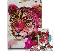 Jigsaw Puzzles for Teenagers 2000 Piece Puzzle Pink Leopard,Decompressing Intellectual Educational Toy Educational Game for Birthday,Chrismas 70x100cm