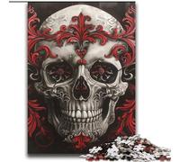 Jigsaw Puzzles for Teenagers 2000 Piece Puzzle Skull Cowboy,Educational Family Game with Fully Interlocking Randomly Shaped Pieces 70X100cm