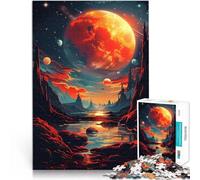 Jigsaw Puzzles for teenagers 2000 Piece Red Moon Spielzeug Lernspiele Stressabbau Verbessern Sie das Gedächtnis70x100cm