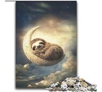 Jigsaw Puzzles for Teenagers 2000 Piece Sloth on The Moon,Family Entertainment Toys with Matching Poster And Trivia Sheet 70x100cm