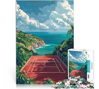 Jigsaw Puzzles for teenagers 2000 Piece Tennis Cliffside Court Spielspielzeug Tolle Geschenke und Spielzeuge70x100cm