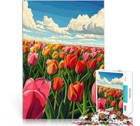 Jigsaw Puzzles for teenagers 2000 Piece Tulips Field Handgeschwindigkeitswettbewerb Wunschliste mit dem Weihnachtsmann70x100cm