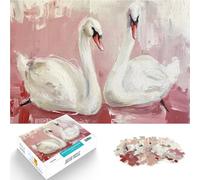Jigsaw Puzzles for teenagers 2000 Piece Two Swans Painting Stressabbau mit vollständig ineinander greifenden, zufällig geformten Teilen70x100cm