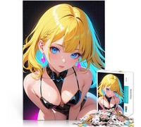 Jigsaw Puzzles for teenagers 2000 Pieces Anime Girl with Blue Eyes Wearing Black Bikini Schwierig Schwer Perfekte Dekoration70x100cm