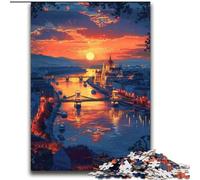 Jigsaw Puzzles for Teenagers 2000 Pieces City at Sunset Help The Brain Exercise Addictive Toys to Cultivate Patience Perfect Decoration 70x100cm