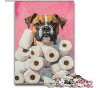 Jigsaw Puzzles for Teenagers 2000 Pieces Dogs And Toilet Paper Family Game Stress Reliever Difficult Challenge Suitable for Couples 70x100cm