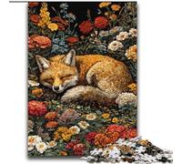 Jigsaw Puzzles for Teenagers 2000 Pieces Fox Sleeping in The Flowers for Age 14 Years And over Beautiful Design GameBeautiful Design Game Great Gift 70x100cm