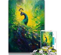 Jigsaw Puzzles for Teenagers 2000 Pieces Green Peacock,Educational Games Home Decoration Birthday Present,Gifts,Wall Art 70x100cm