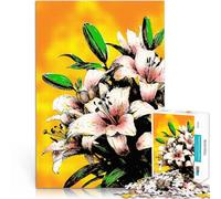 Jigsaw Puzzles for teenagers 2000 Pieces Lily Pink Flower Lilies Quizspiel denn eignet sich ideal als Geschenk für die ganze Familie70x100cm
