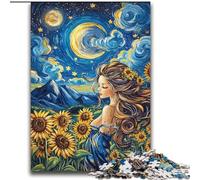 Jigsaw Puzzles for Teenagers 2000 Pieces Sunflower Girl Help The Brain Exercise Addictive Toys to Cultivate Patience Perfect Decoration 70x100cm