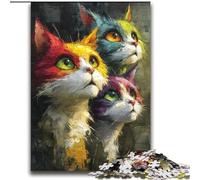 Jigsaw Puzzles for Teenagers 2000 Pieces Three Cats Suitable for People Aged 14 And Above Educational Game Challenge Toy Gift For Birthdays 70x100cm