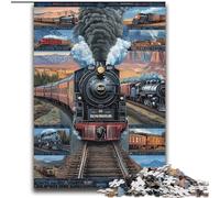 Jigsaw Puzzles for Teenagers 2000 Pieces Train Collage Family Game Stress Reliever Difficult Challenge Suitable for Couples 70x100cm