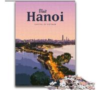 Jigsaw Puzzles for Teenagers 2000 Pieces Visit Hanoi,Stress Reliever Difficult Challenge Unique Home Decor And Gifts 70x100cm