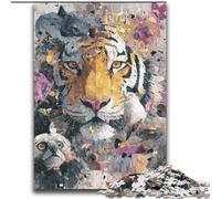 Jigsaw Puzzles for Teenagers 2000 Tiger Oil Painting Educational Toys Unique Home Decor And Gifts for And Age 14 Years Up 70x100cm