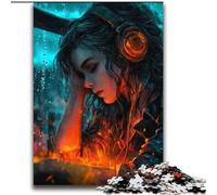 Jigsaw Puzzles for Teenagers 2000 Woman Listening to Music for Age 14+ Brain Teaser Game Best Gift for Adults And Teenagers 70x100cm