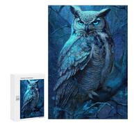 Jigsaw Puzzles for Teenagers 300 PCS Blue-Eyed Forest Owl Jigsaws for Adults Puzzle Hand Speed Race for Birthday, Chrismas Challenging Game Gifts 300 PCS