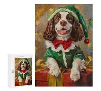 Jigsaw Puzzles for Teenagers 300 PCS Christmas Dog Elf Costume Jigsaws for Adults Puzzle Hand Speed Race for Birthday, Chrismas Challenging Game Gifts 300 PCS