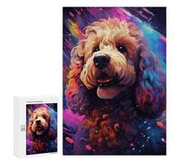 Jigsaw Puzzles for Teenagers 300 PCS Colorful Poodle Portrait Jigsaw Puzzles for Teenagers Enhance Memory for Birthday, Chrismas Beautiful Design Game 300 PCS